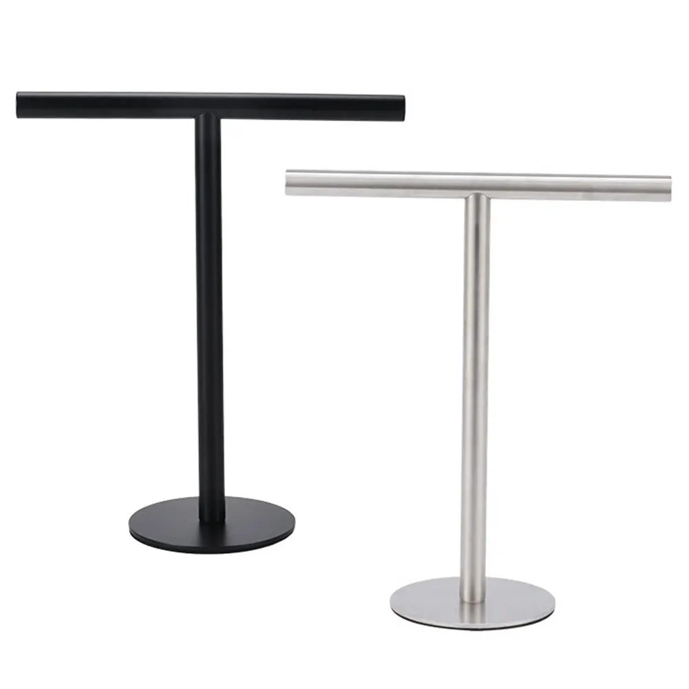 Stainless Steel Towel Rack Free Standing T-Shape Towel Bar Rack Bath Bar Stand for Bathroom Kitchen Vanity Countertop