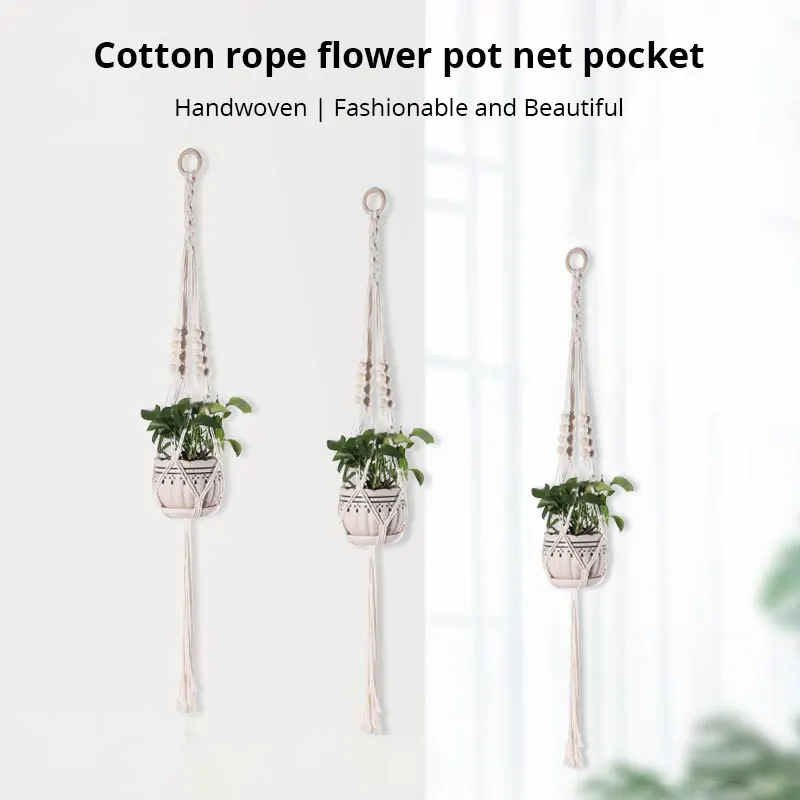 Pot Hanger Plant Hanger Pot Holder plant adhesive hooks plant wall hooks Handmade for Home Garden 105cm