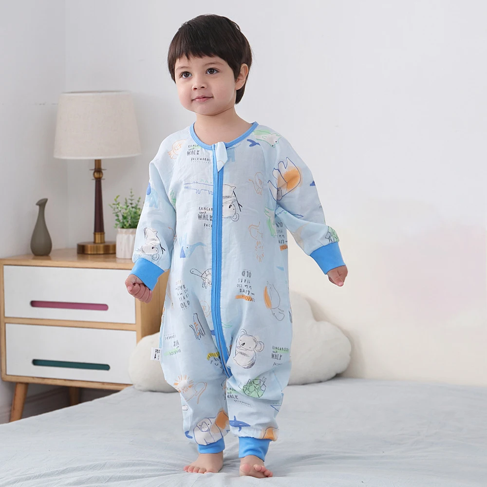Sacchi a pelo per bambini estivi pigiami per bambini pigiami per neonati  vestiti per la casa e il sonno pagliaccetto a maniche lunghe in cotone per  bambini - AliExpress