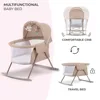 Travel Bassinet for Baby, Portable Folding Baby Bed with Built-in Mosquito net,Adjustable Hood and an Additional Cradle Function 3