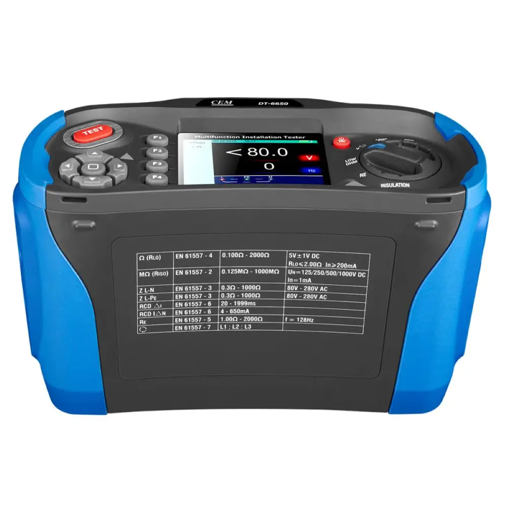 RCD PFG PSC Testing Multifunction Electrical Safety Installation Tester Insulation Low OHM Continuity LOOP Resistance