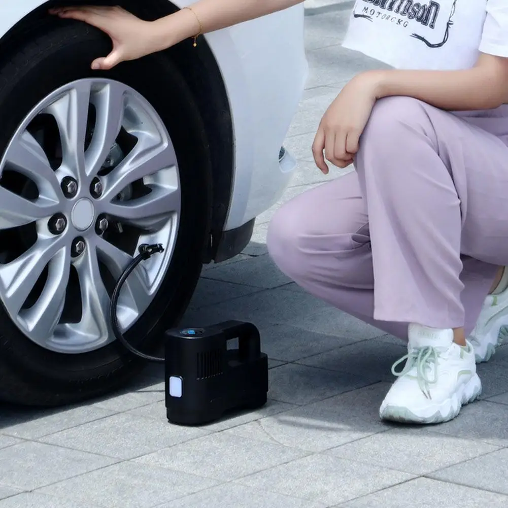 Wireless Car Air Compressor 120W Auto Car Tire Inflator Inflator Electric Air Replenish Fast With Pump LED Pump G5V9