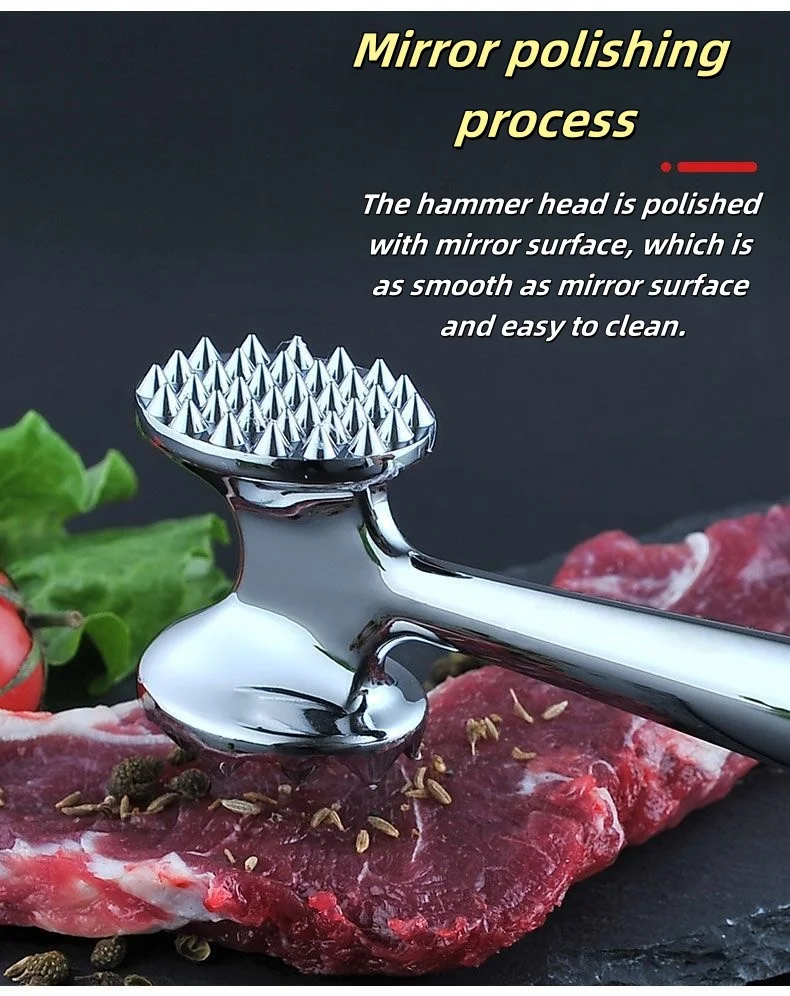 Meat Hammer Two Sides Loose Tenderizers Portable Steak Pork Tool Meat Mallet Tool Stainless Steel Kitchen supplies