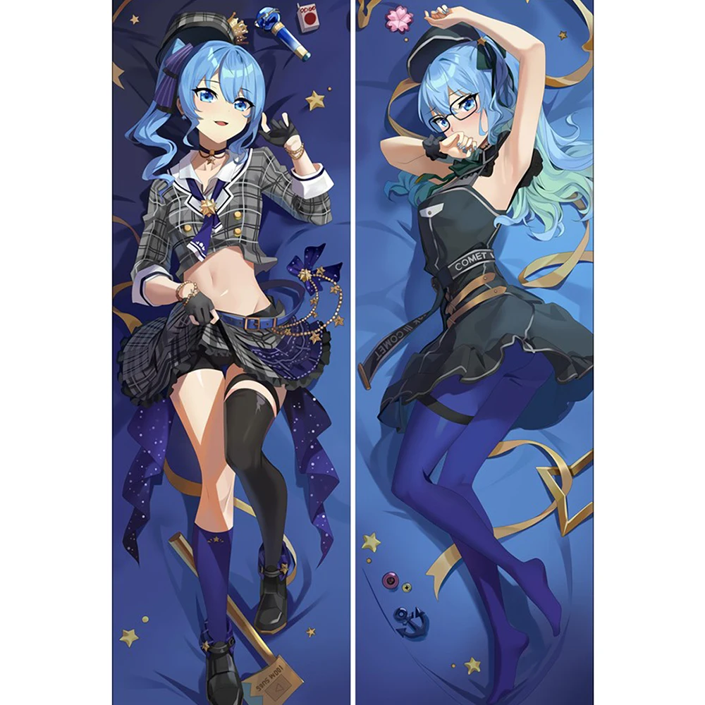 

Декоративная подушка в стиле аниме, двойная наволочка Hoshimati Suisei Dakimakura Waifu с обнимающимся рисунком по бокам, подарок