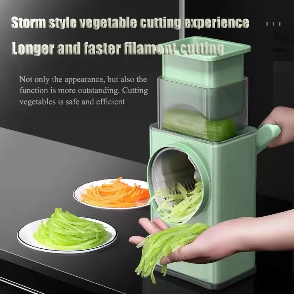 Vegetable Cutting Artifact Hand Shredding Slicer 4 In 1 Circular Cutter