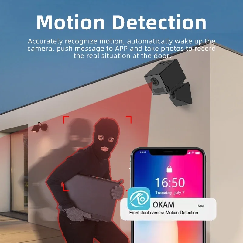 저전력 WiFi 감시 카메라 음성 인터콤 적외선 야간 투시경 긴 배터리 수명 카메라