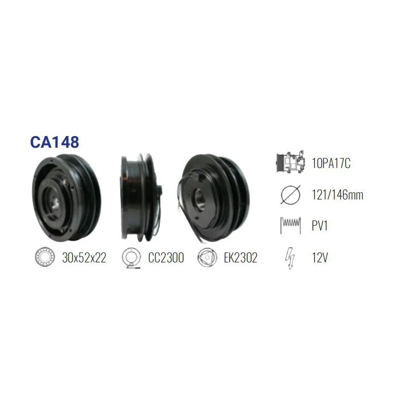 

Сцепление CA148 в сборе 10PA17C 1pk 12 В для JOHN DEERE RE55422