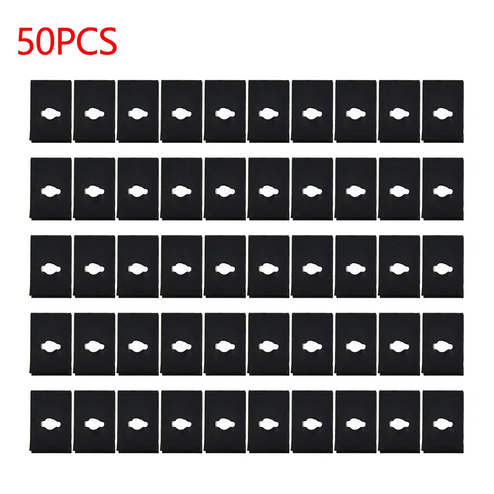 

50pcs Metal Car Speed Fastener U Type Nuts Self Tapping Screw Spire Clip Spring Plate Retainer Fixing Fastener Clips Replacement