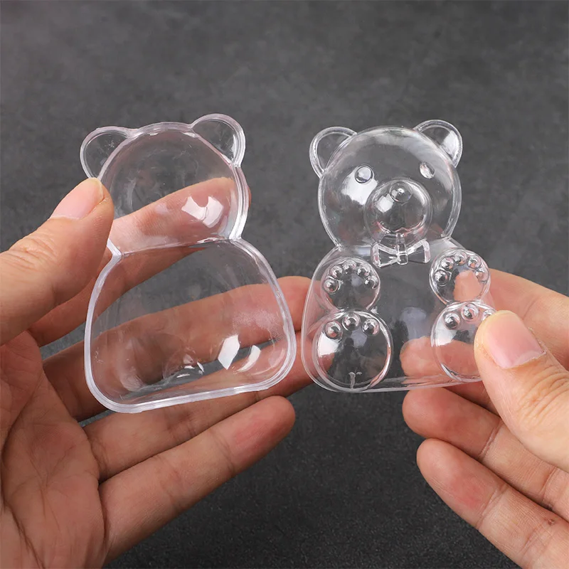 10 stücke Bär Form Candy Box Transparent Schmuck Snack Geschenk Verpackung Box Hochzeit Geburtstag Party Decor Liefert Baby Dusche Gefälligkeiten – Detail 7