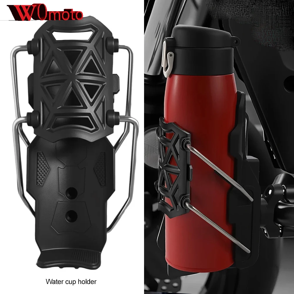 2025 1 Set 360° Adjustable Handlebar Cup Cage Universal Bike Motorcycle Water Bottle Holder For MTB Road Cycling ADV Motorbike