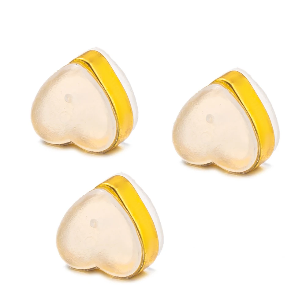 20 Stück 50 Stück 18K Gold Herz Silikon Ohrring Rückseite Ersatz Soft Clear Locking Stopper für Ohrring Schmuck Zubehör Zubehör – Detail 6