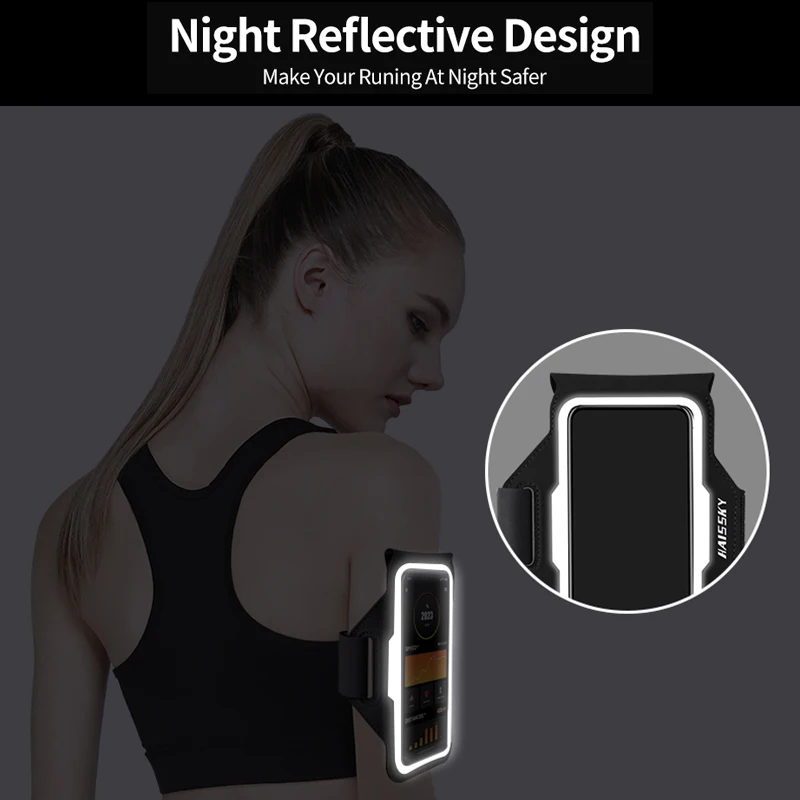 Ultra-thin Running Sports Armband For iPhone 15 14 13 12 11 Pro Max 15 Plus Universal Fitness Belt Arm Band Bag Pouch