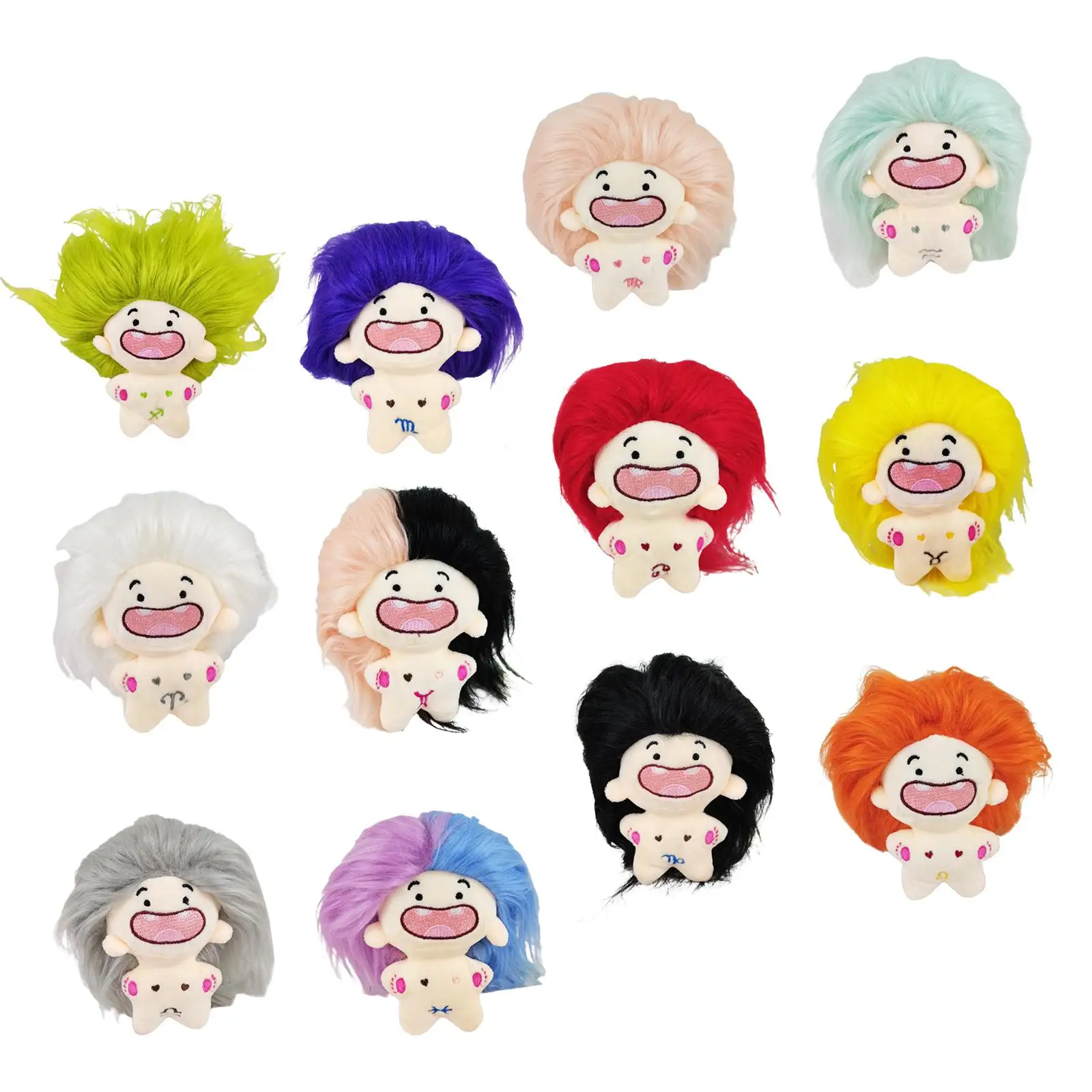 

Funny Plush Doll Keychain Portable Cartoon Plush Stuffed Doll Decorative Doll for Adults Boys Girls Kids Children Birthday Gifts