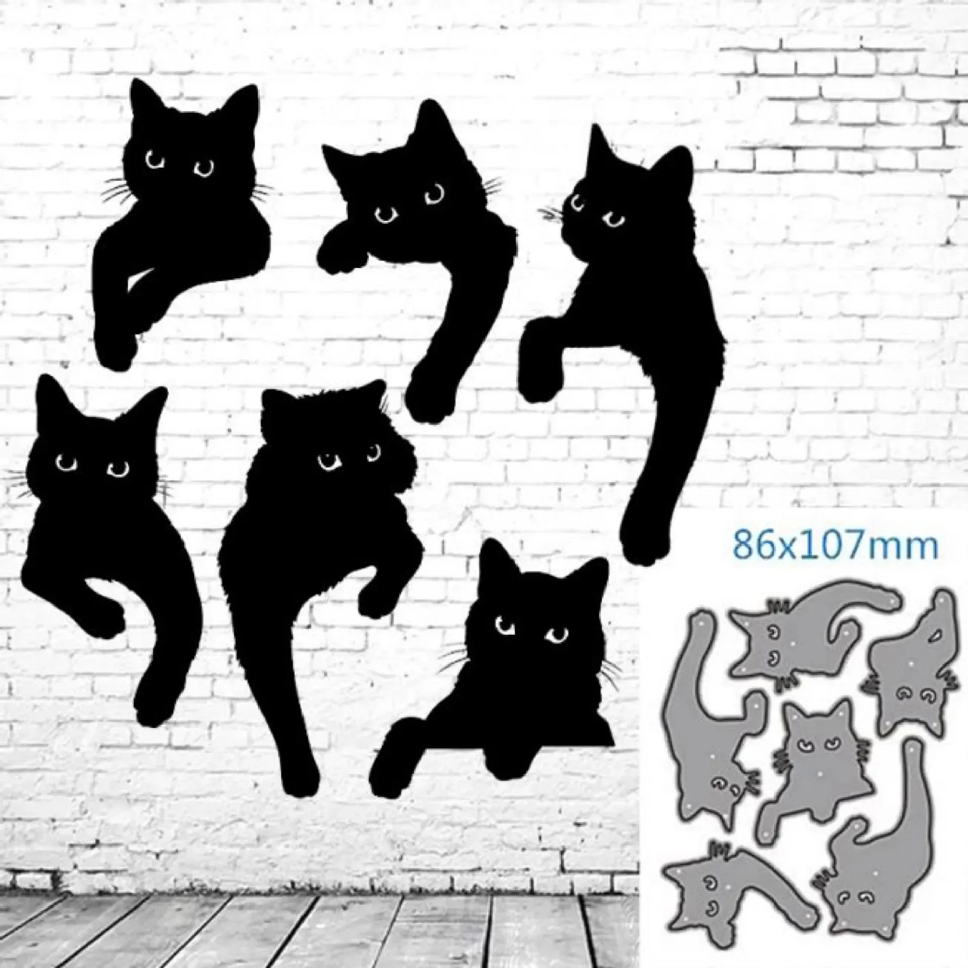 

Скрапбукинг DIY 6 кошек гравировка и резка металла