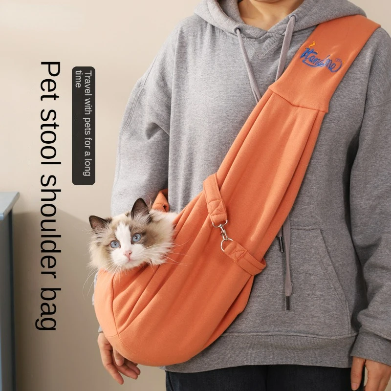 Pet Backpack Crossbody Cat Out Bag Cotton Breathable Large Capacity Cat
