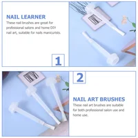 50 Pcs Nail Polish Replacement Brush Supplies Bottle Accessory Plastic Set Portable Shop 2