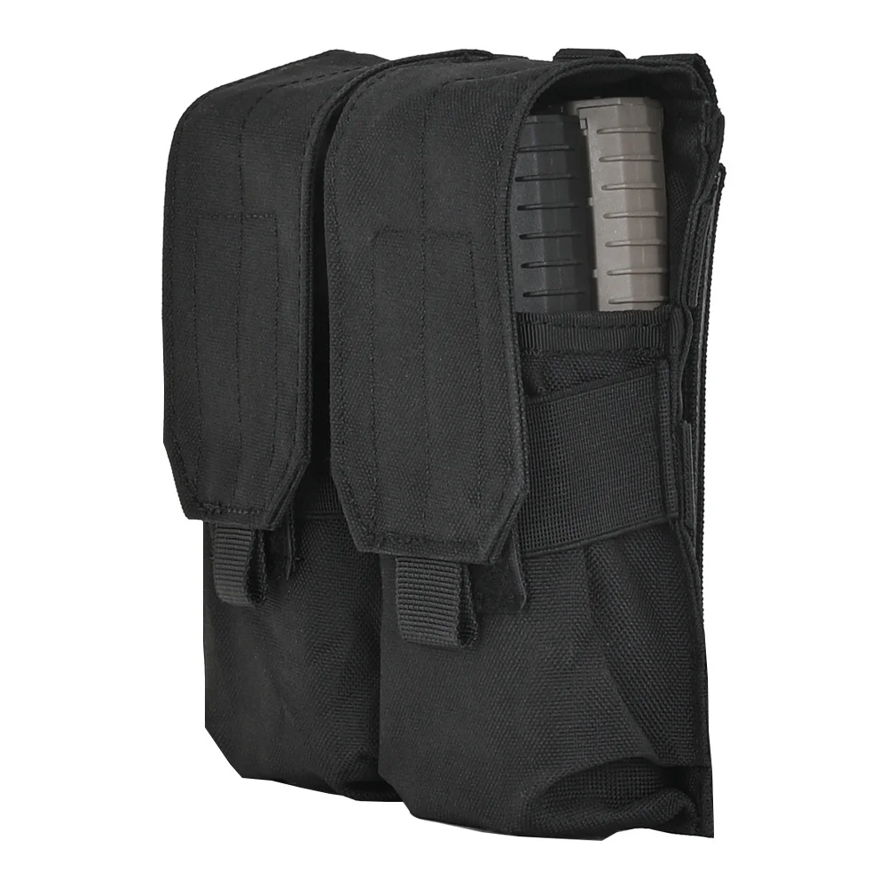Tactical Molle Double Magazine Pouch Rifle Airsoft Paintball Shooting Holder Pack Mag Bag Carrier For M4 ​AK47 AR15 5.56 7.62mm