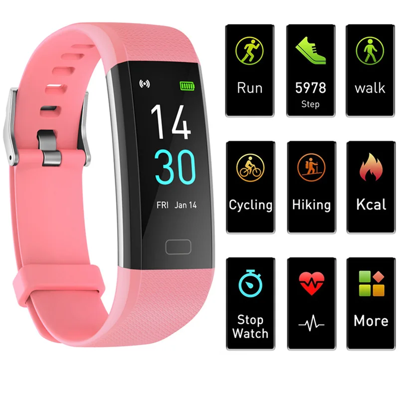 

Smart Watches S5 Sport Smart Band Multi-language Heart Rate Blood Pressure Monitor Waterproof Fitness Bracelet for Men Women