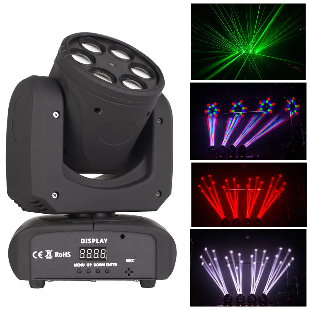 

6 Bee Eye Stage Effects Laser Light Green 6x10w 4in1 RGBW Dmx512 Dj Disco Party Lights Led Moving Head Beam Projector