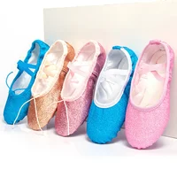 New Ballet Dance Shoes Yoga Gym Flat Slippers Glitter Pink Ballet Dance Shoes For Girls Children Women Teacher 1