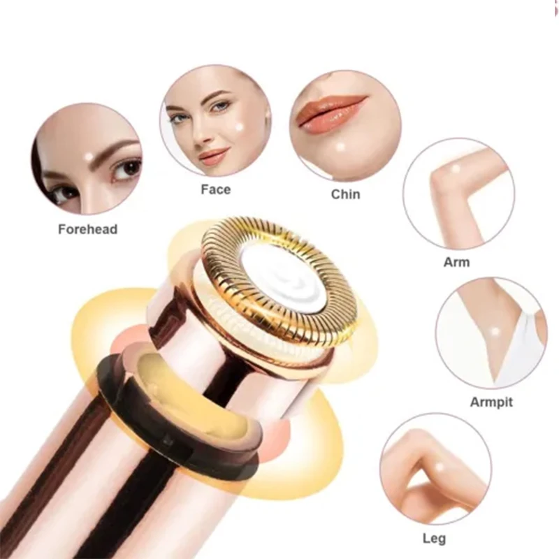 White ABS Automatic Eyebrow Trimmer Shaver for Women