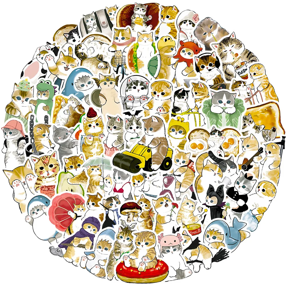 

10/30/50/100PCS Cute Cat Kitty Graffiti Stickers Stationery Scrapbook Notebook Phone Diary DIY Kawaii Animal Decal Sticker Gift