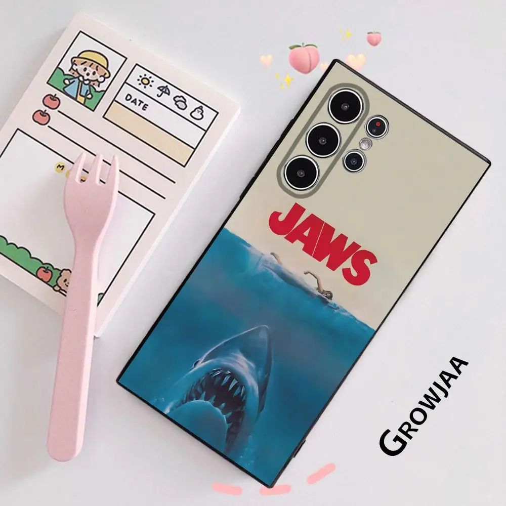 Classic Horror Movie Jaws Frosted Full Cover Soft Phone Case