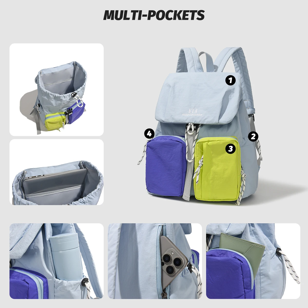 Backpack Outdoor Mountaineering and Mountaineering Women's Travel Ultra-Light Portable Summer Ultra-Thin Hiking School Bag