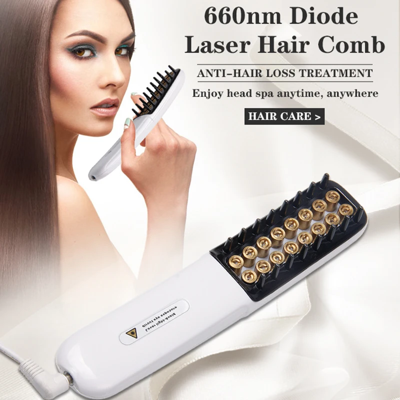 Home Use Mini Portable Non Invasive 16 Diodes Laser Anti Hair Loss Laser Comb Stimulate Hair Growth tetra pond koi sticks growth корм для растущих прудовых рыб 4 л