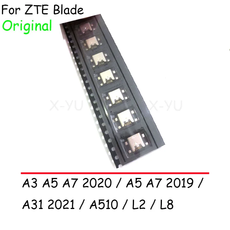 

100 шт. оригинальный для ZTE Blade L2 L8 A510 A3 A5 A7 2019 2020 A31 2021 USB коннектор для зарядки штепсельная розетка порт