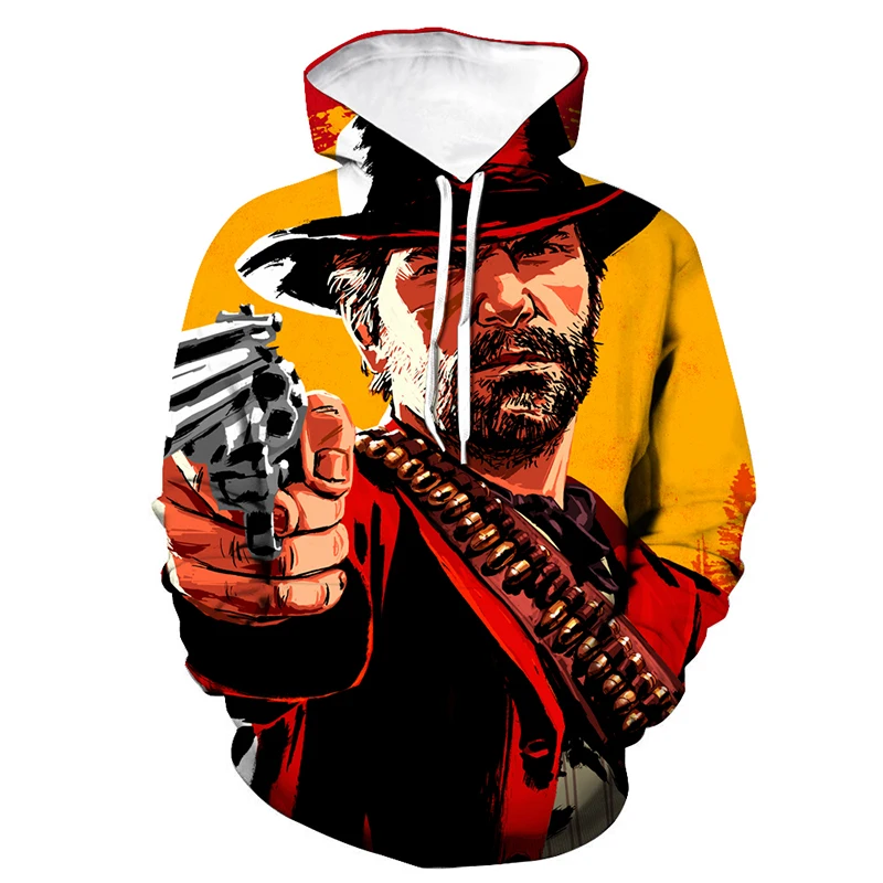 

Popular Game Hoodies Red Dead Redemption 2 3D Print Hooded Sweatshirt Men Women Fashion Hoodie RDR2 Hip Hop Pullover Unisex Tops