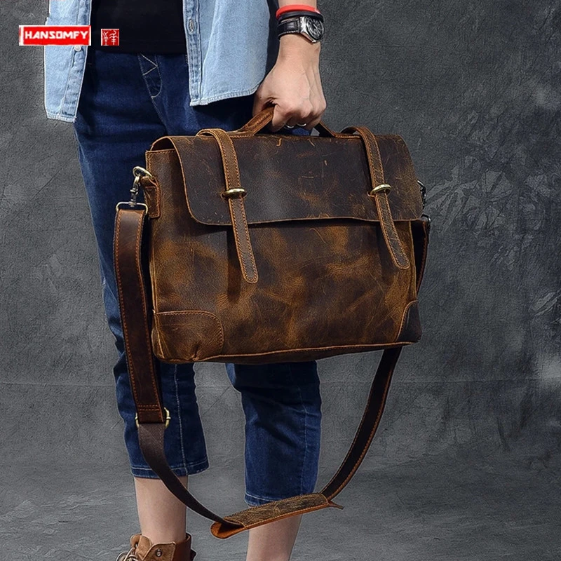 men's briefcase messenger bag