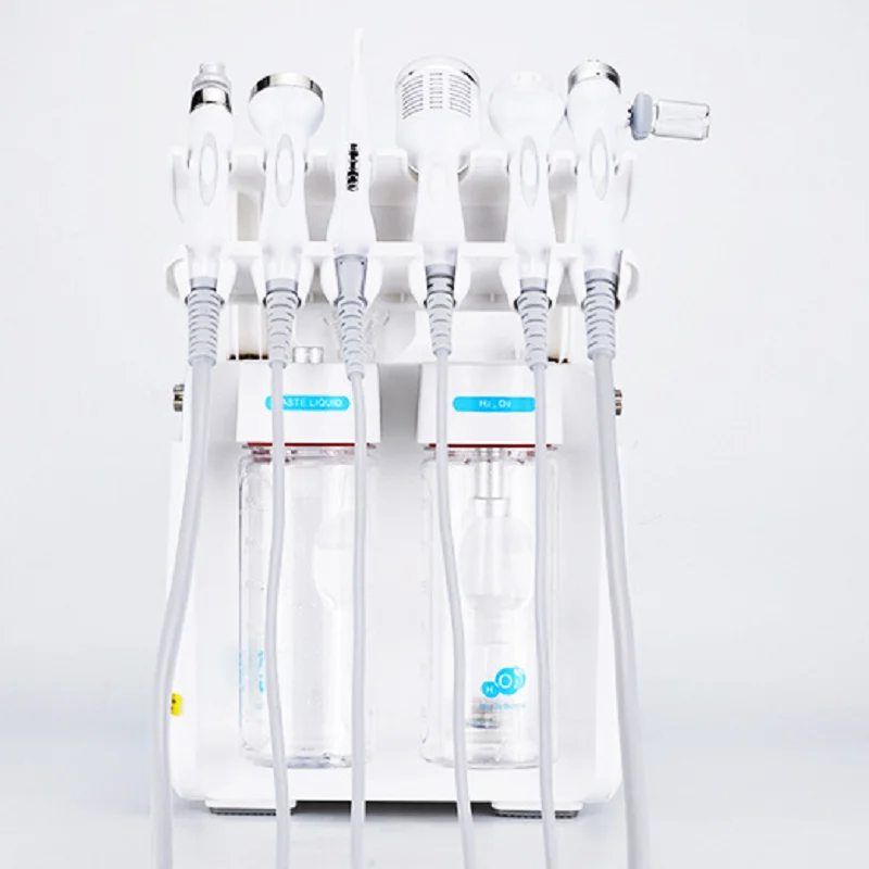 New 7 In 1 Hydro Oxygen Small Bubble RF Beauty Machine Face Lifting Dermabrasion Device Skin Scrubber Facial Spa