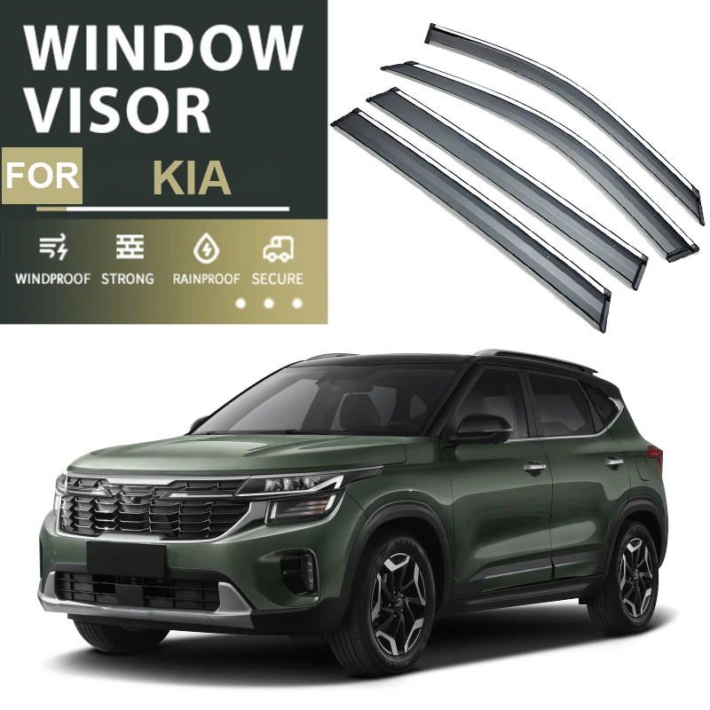

Козырек на окно автомобиля для KIA CARNIVAL CERATO Sedan Hatchback K5 OPTIMA SELTOS SORENTO SPORTAGE STONIC, водонепроницаемый автомобильный аксессуар, 4 шт.