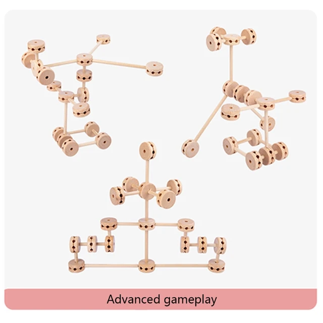 Wood Sticks Architect 4D Building Blocks Inserted Construction Assembing Bricks Educational Children Toys N0HD 2