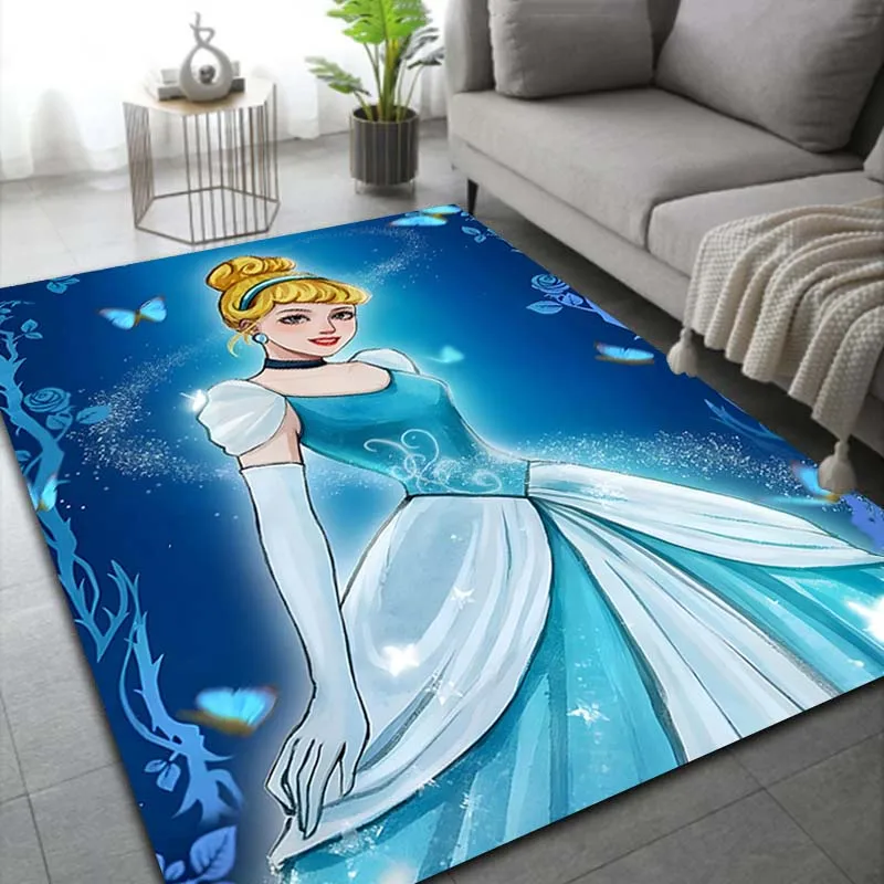 

Коврик Disney Золушка для гостиной, детской, спальни, игровой коврик, напольный коврик для дивана, Противоскользящий коврик для домашнего декора
