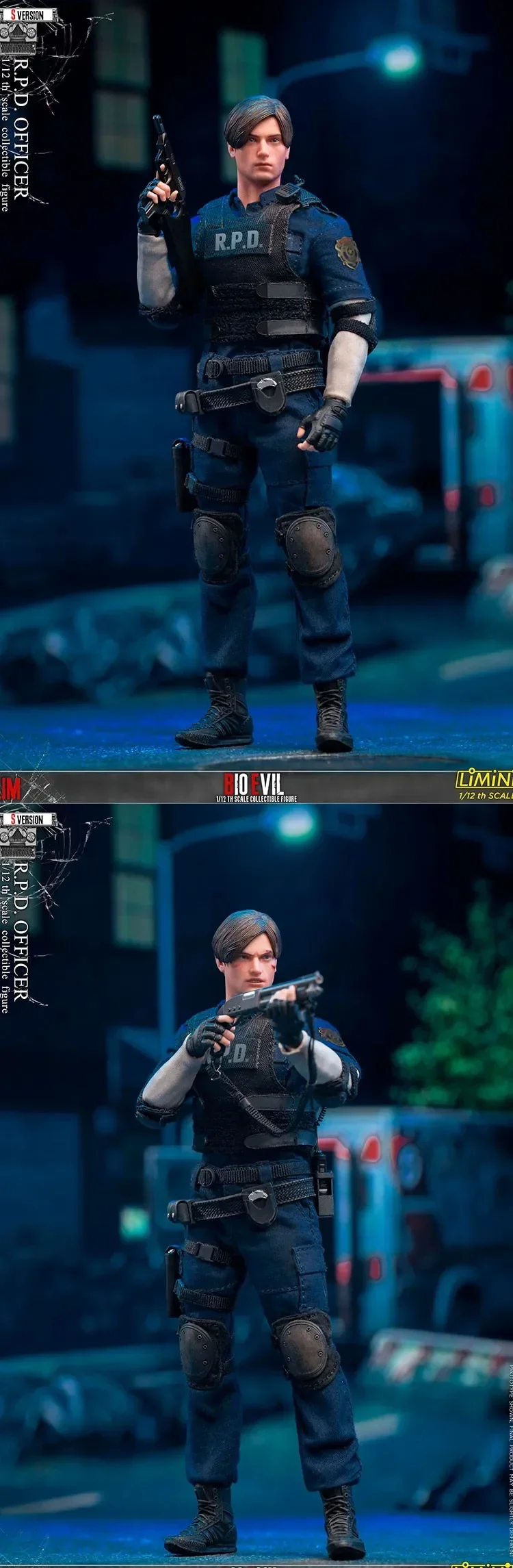 Limtoys-Resident Evil Leon RPD Officer Action Figure, Deluxe