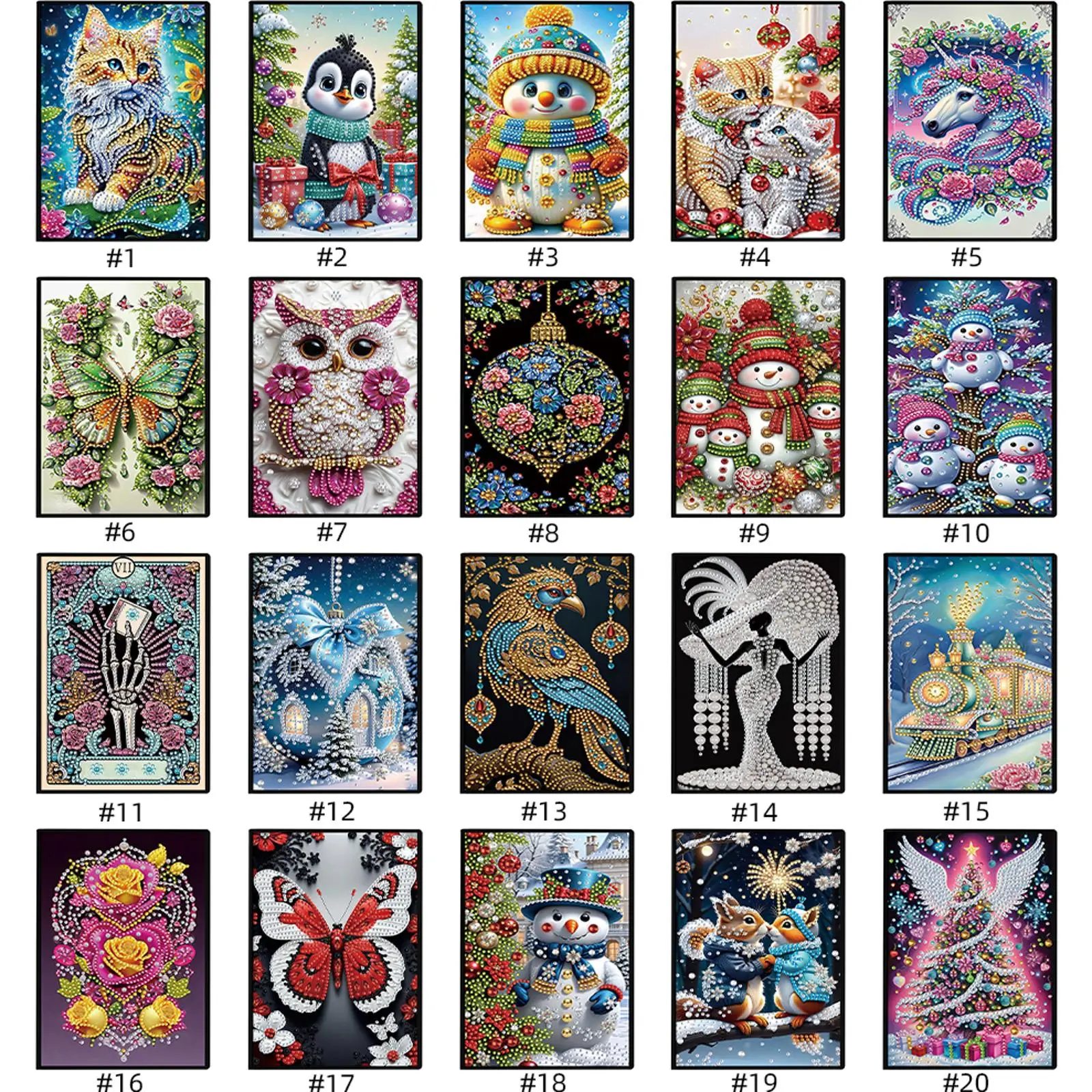 50-Page A5 Size 5D DIY Diamond Art Painting Notebook Kit 50 Pages ...