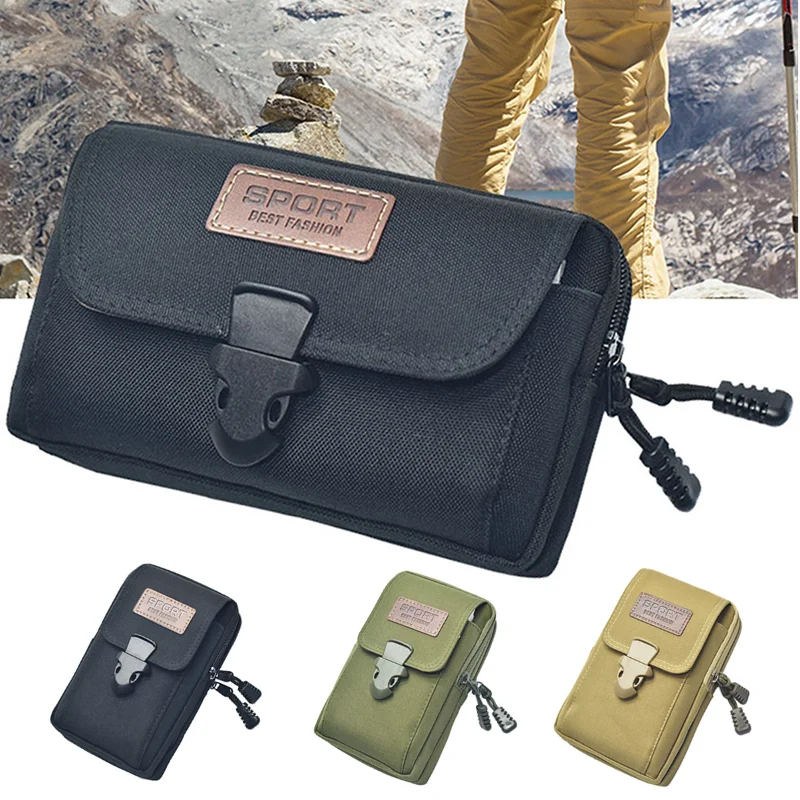 Waist Pack Outdoor Men Multifunction PU Leather Fanny Waist Bag Casual Cell Phone Purse Pocket Outdoor Travel Sport Belt Bum Pouch