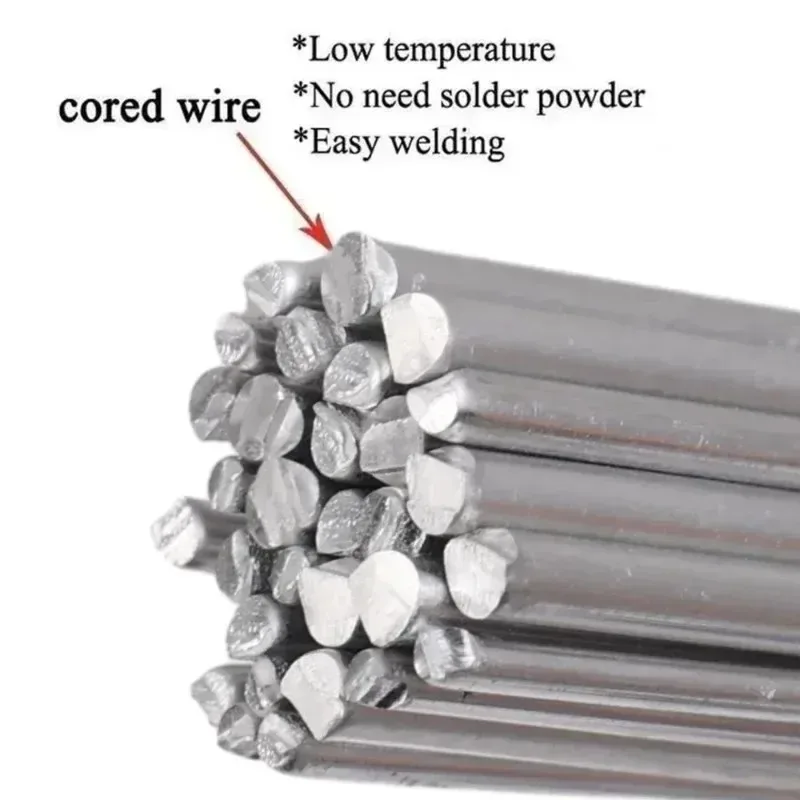 100/10Pcs Low Temperature Easy Melt Aluminum Welding Rod Cored Wire Solder welding rods aluminum welding rods welding wire