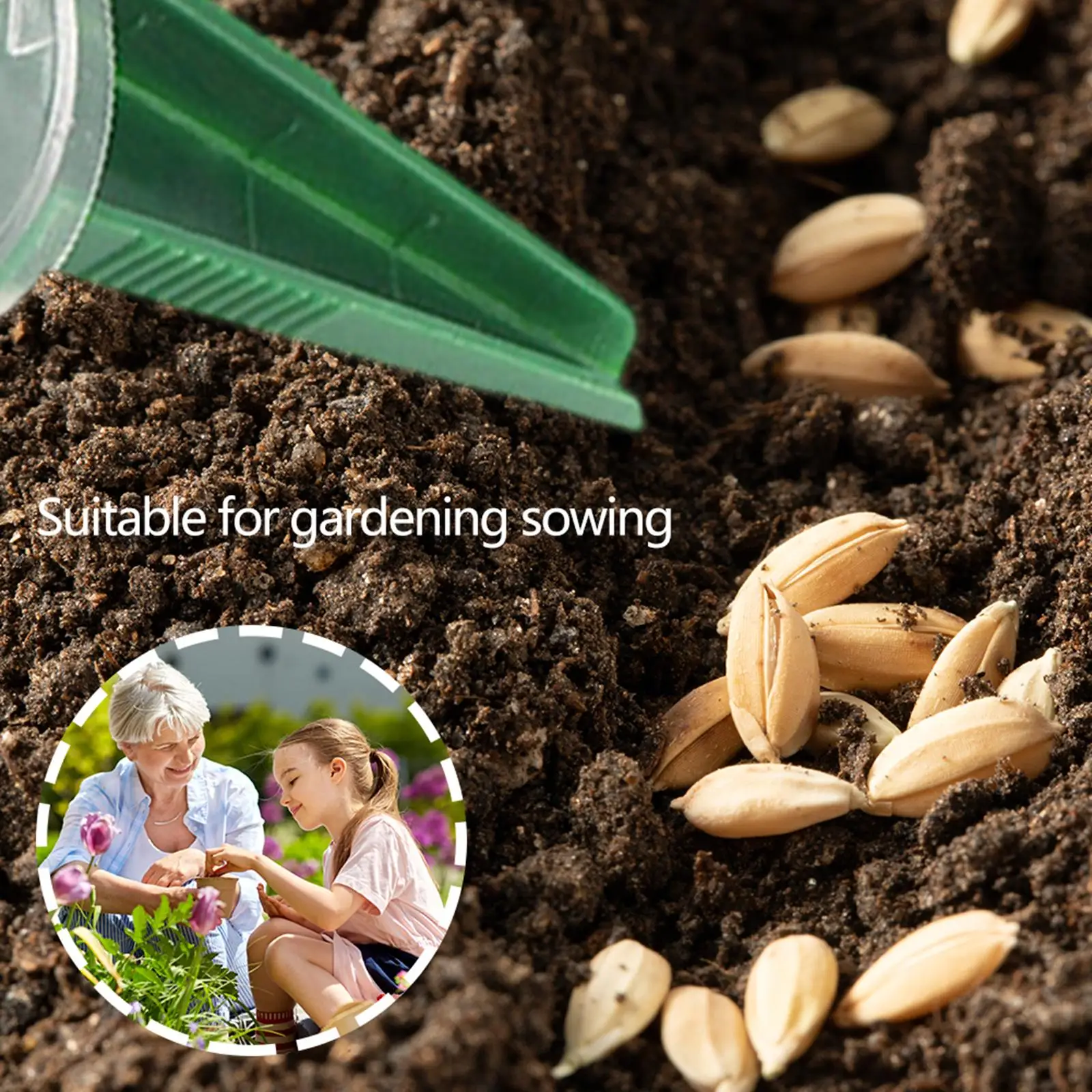 Plant Seed Sower Adjustable Hole Garden Multifunction Seeding Dispenser Tools Adapting to Various Sizes of Seeds