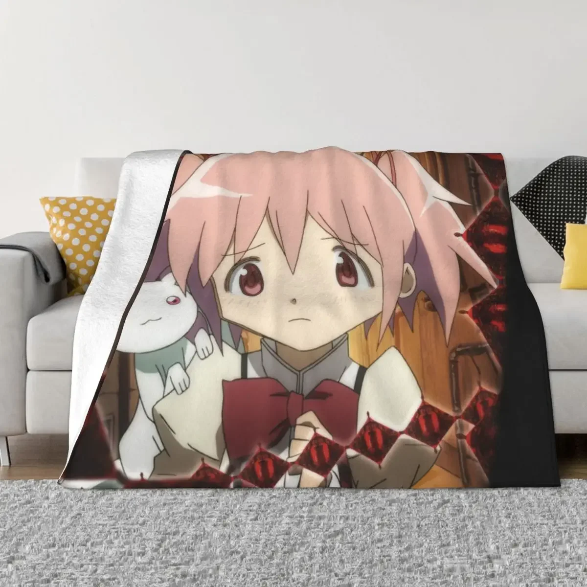 

Puella Magi Madoka Magica Anime Blanket Flannel Kaname Cozy Soft FLeece Bedspread