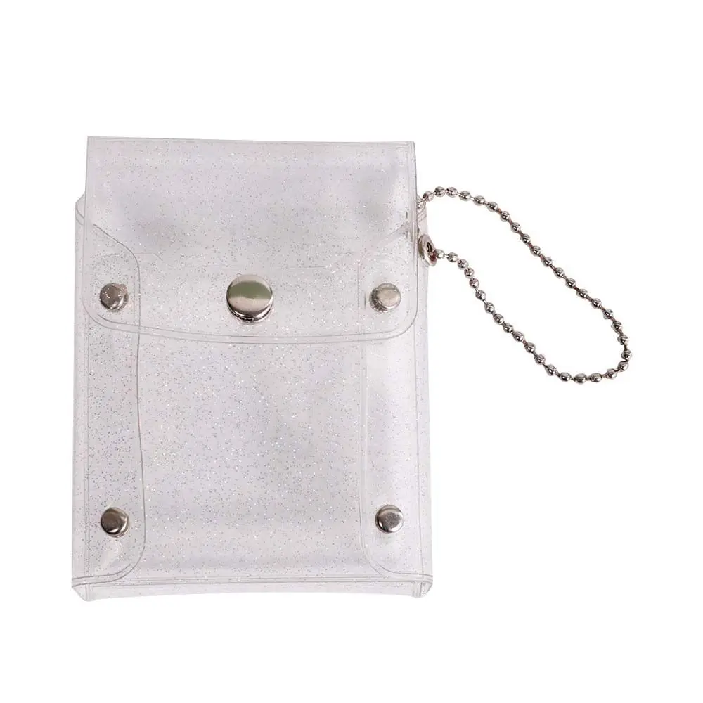 Pink Fashion Transparent PVC Sequin Coin purse Mini Comestic bag Key wallet Lipstick bag