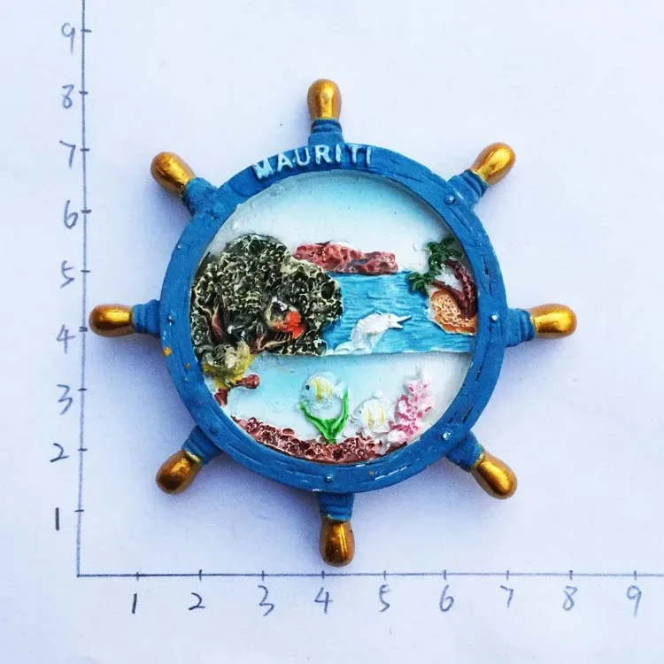 Bali Kühlschrankmagnet Holz 8x4cm - Tropischer Souvenir Magnet Rechteckig