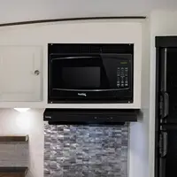 Microwave with Trim Kit | 1.0 Cu. Ft. | 900W | Direct replacement for Greystone and High Pointe (Black) 2