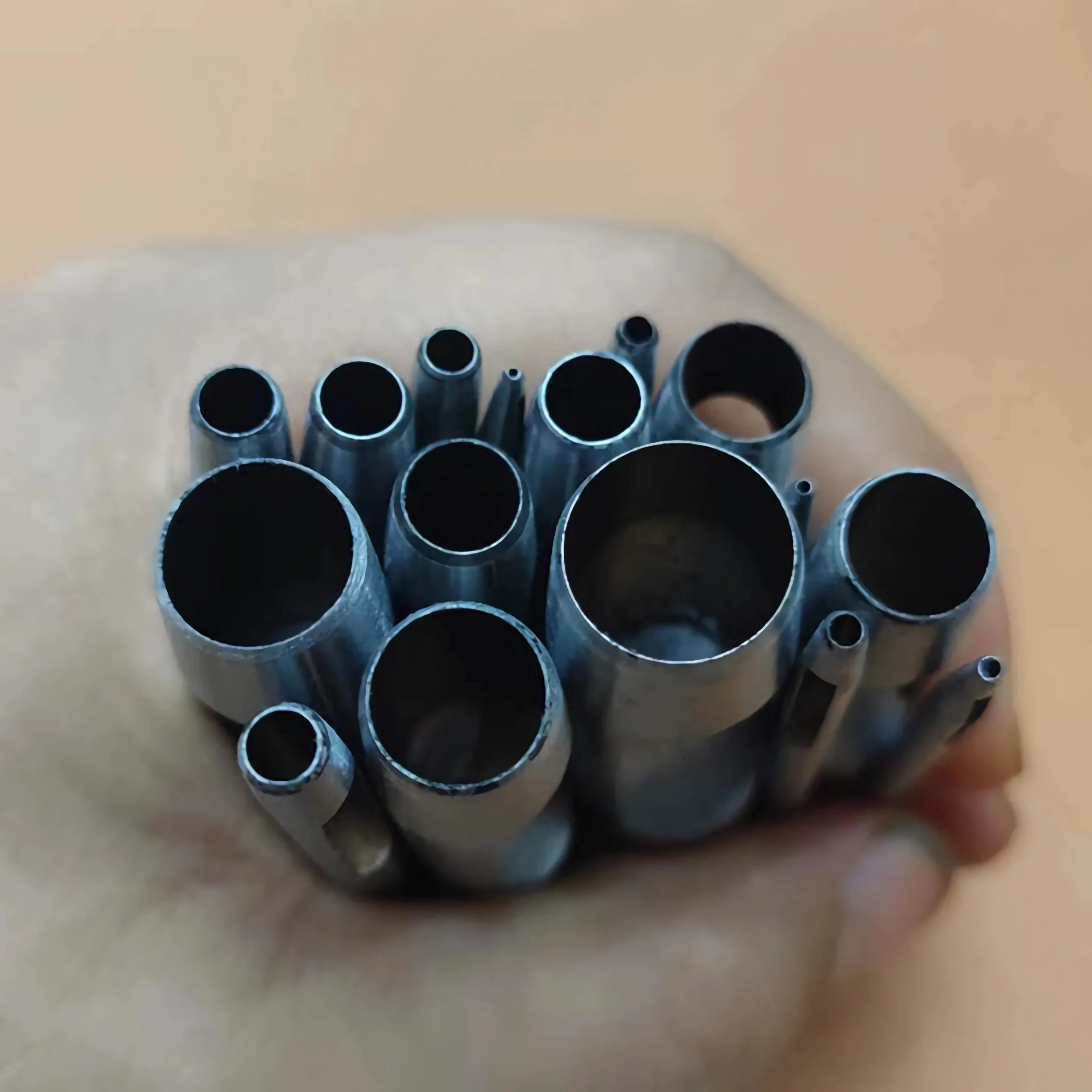 Leather Hole Punching Tools Steel Hollow Round Hole Puncher Sharp Durable Round Cutters For Watch Bands Belts Paper 6pcs