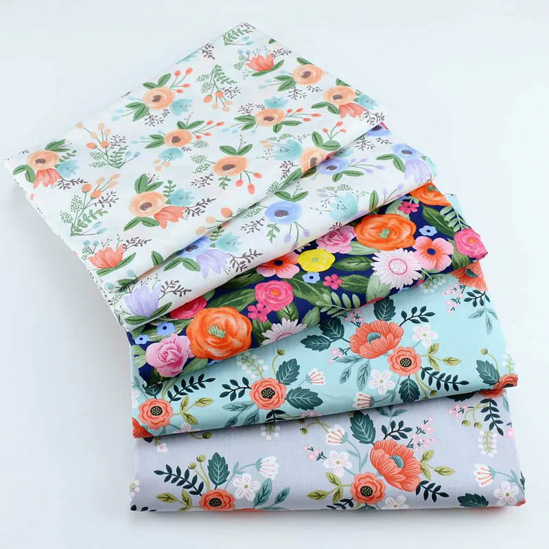 160x50cm Pastoral Flower Twill Cotton Print sewing Fabric Making Bedding Dressing Cloth 160x50cm Pastoral Flower Twill Cotton Print sewing Fabric Making Bedding Dressing Cloth