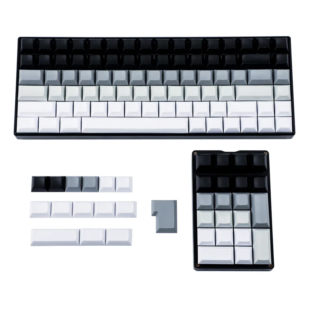 Polares Dia em Branco Keycaps Dsa Perfil Pbt Ansi Iso Branco Cinza Preto para mx Teclado Mecânico 61 96 84 68 108 87 Asas Sp84 120