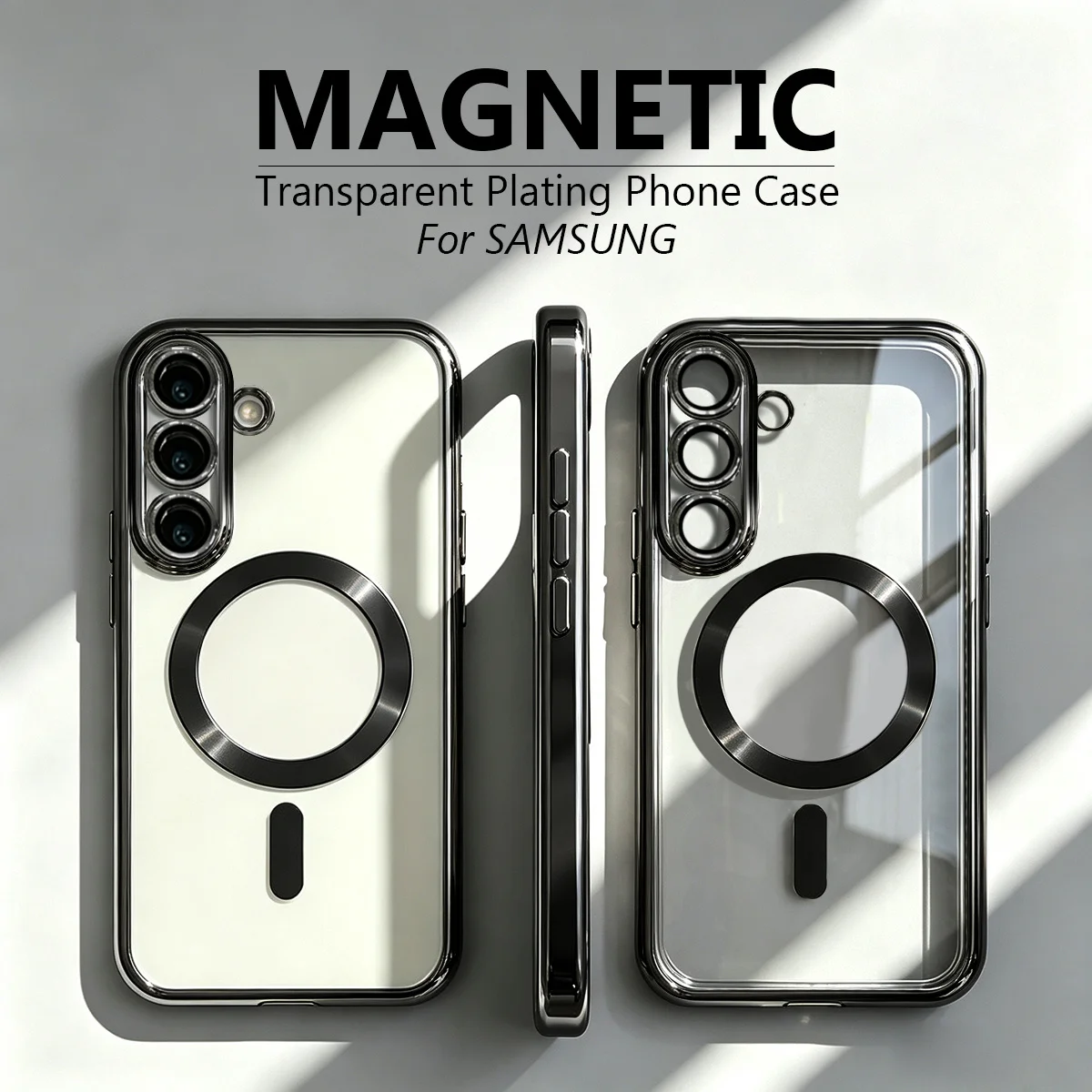 Luxurious Minimalist Transparent Magnetic Phone Case