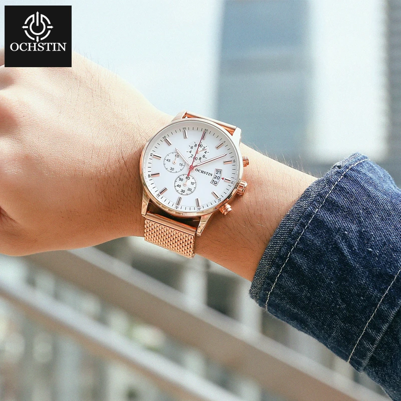 OCHSTIN Fashion Trend High-end Watch Multifunction Quartz Movement Hot Model Pilot Series 2024 Men's Quartz Watch